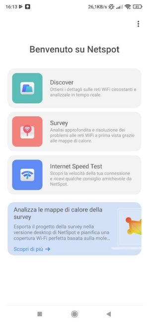 Creare la mappa del segnale WiFi da Android con il nuovo NetSpot