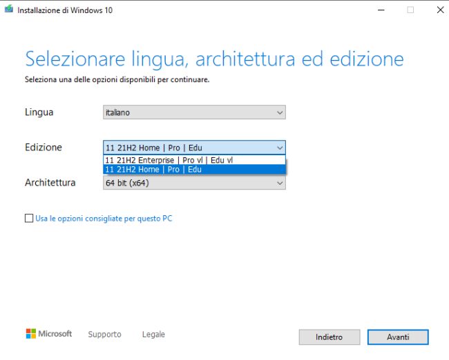 Scaricare il Media Creation Tool per Windows 11 e superare i controlli sui requisiti minimi