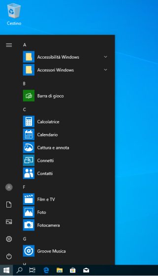 Menu Start Windows 10: come personalizzarlo