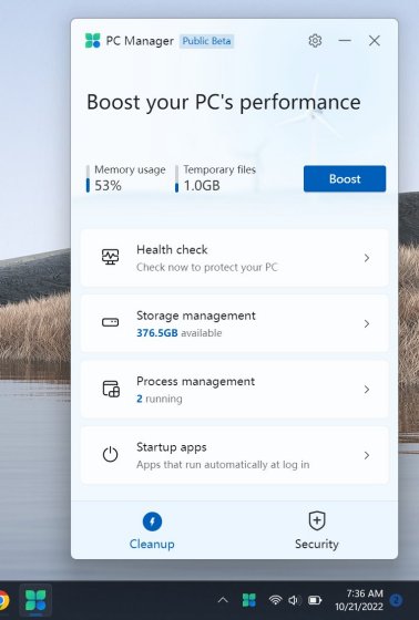 Microsoft PC Manager ottimizza il PC Windows con un solo clic