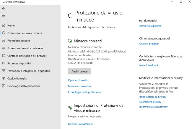 Microsoft Defender: minacce rilevate. Come accedere alla cronologia