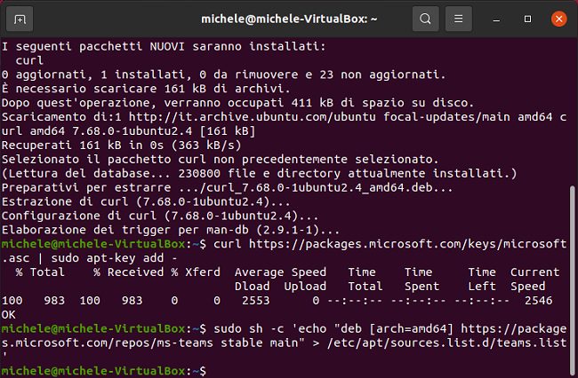 Come installare Microsoft Teams su Ubuntu Linux