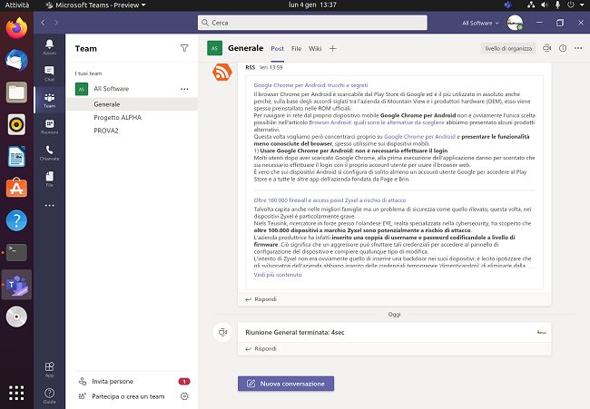 Come installare Microsoft Teams su Ubuntu Linux