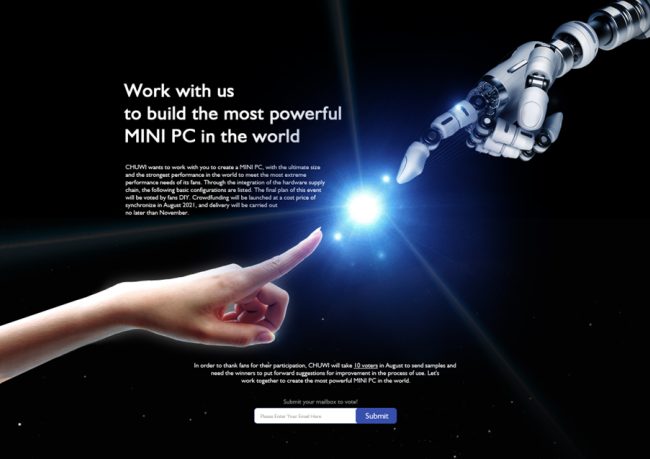 Volete creare il Mini PC più potente al mondo? Ecco l'invito di Chuwi