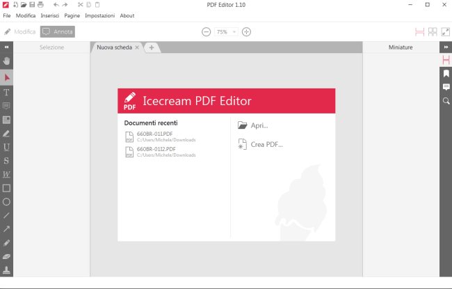 Modifica PDF esistenti con l'editor IceCream