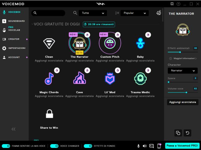 Modificare la voce gratis: ecco come si fa in Windows