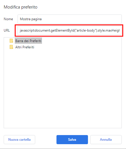 Codice HTML e CSS di una pagina web: come modificarlo dalla barra degli indirizzi
