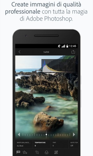 Android, modificare foto con Photoshop Lightroom gratis