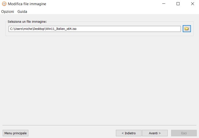 Modificare immagine ISO, anche quella di Windows 11