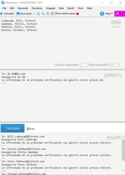 Modificare testi con un'unica operazione. Generare elenchi e comandi