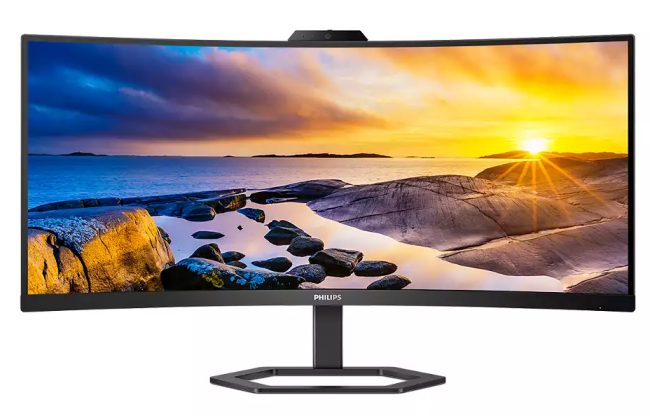 Monitor con webcam e Windows Hello: Philips presenta l'ultrapanoramico curvo 34E1C5600HE