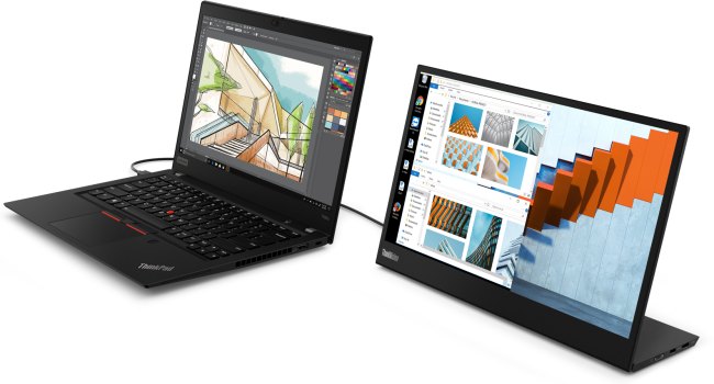 Lenovo presenta il monitor portatile ThinkVision M14 con due porte USB-C