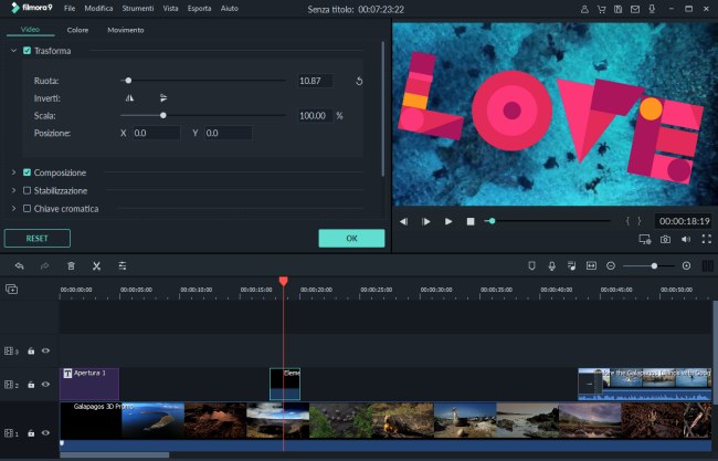 Montaggio video con Filmora: recensione e breve guida all'uso