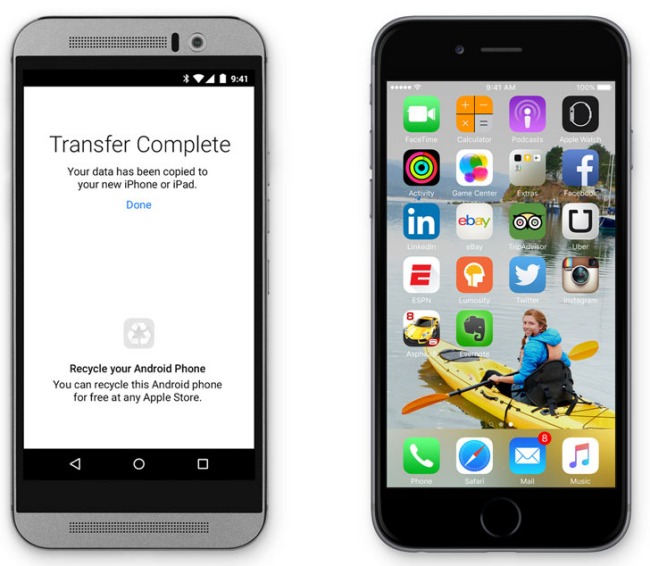 Da Apple un'app per passare da Android ad iOS