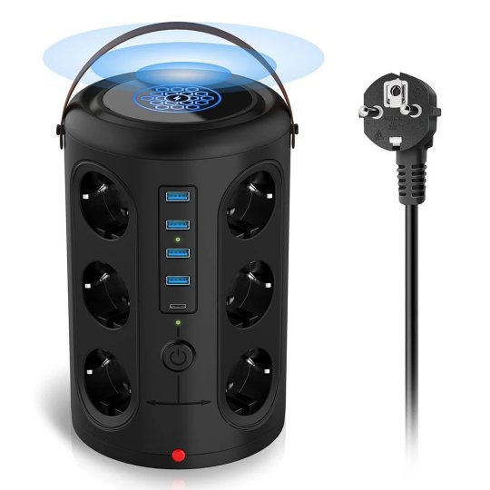 Multipresa verticale con porte USB e ricarica wireless in offerta speciale