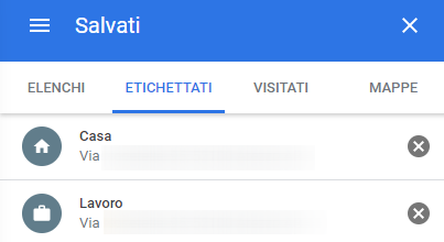 Navigare verso casa, lavoro e ricevere un avviso quando è il momento di partire