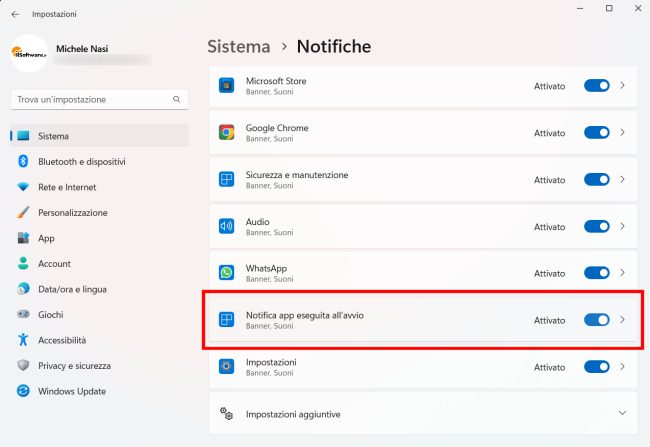 Windows 11 avvisa quando un'app viene impostata in esecuzione automatica