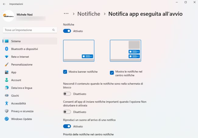 Windows 11 avvisa quando un'app viene impostata in esecuzione automatica