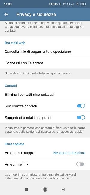Sbarazzarsi delle notifiche che informano quando un contatto si è unito a Telegram