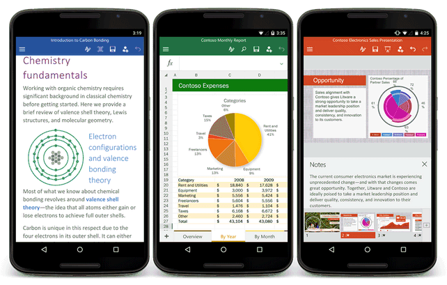 Office per Android, ecco le versioni definitive