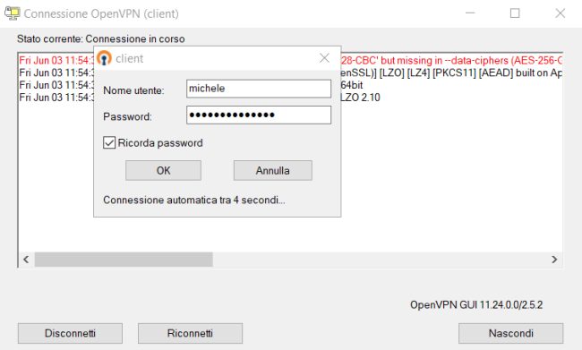 OpenVPN: как восстановить пароль в Windows