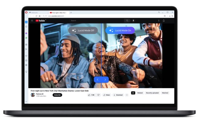 Opera Lucid Mode migliora la qualità dei vecchi video: cos'è e come funziona