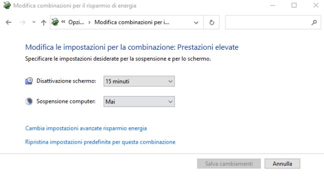 Come spegnere o ibernare automaticamente il PC quando non in uso
