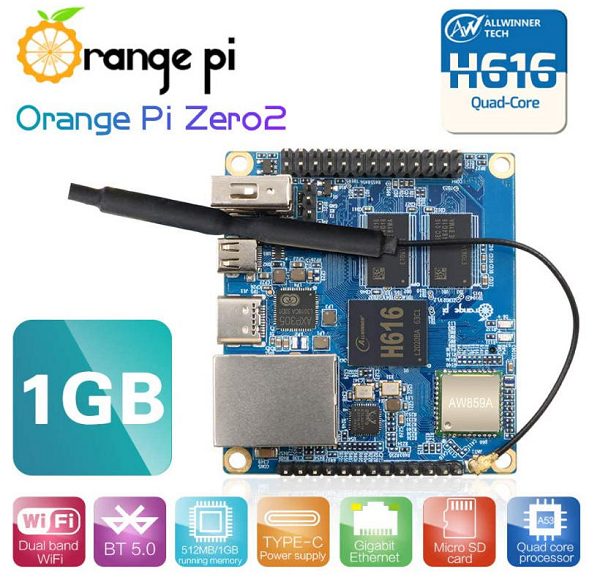Orange Pi Zero 2: single-board computer ultracompatto a partire da 17 dollari