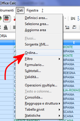 Ordinare e filtrare dati in un foglio elettronico