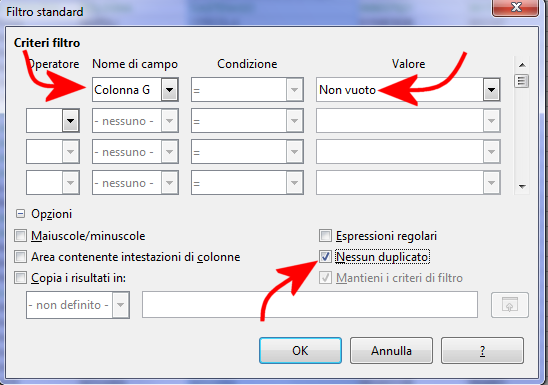 Ordinare e filtrare dati in un foglio elettronico