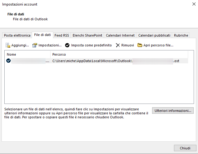 Outlook email al sicuro con l'esportazione su supporto USB