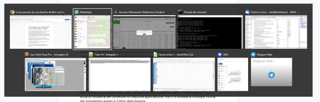 Come passare da una finestra all'altra con ALT+TAB e le altre scorciatoie