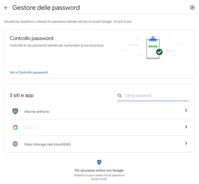 Password salvate Google: dove vengono memorizzate