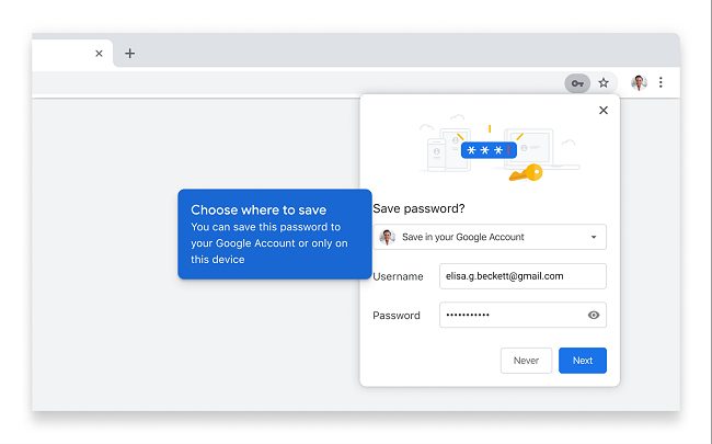 Chrome: password e metodi di pagamento su tutti i dispositivi senza sincronizzazione