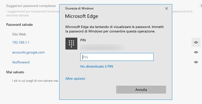 Password salvate: come e dove trovarle