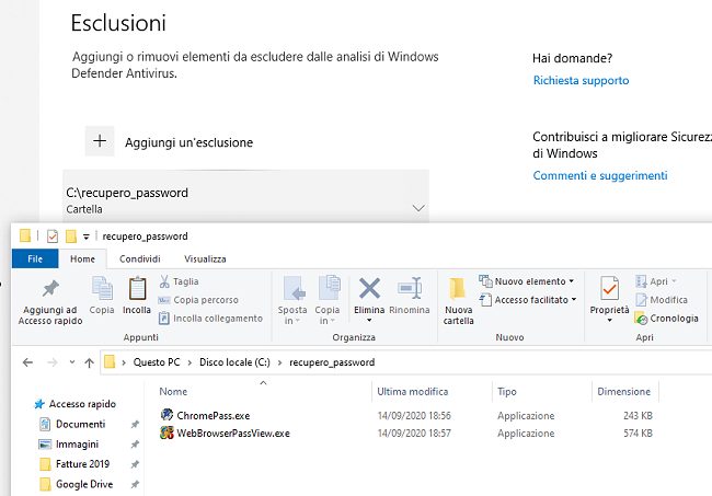 Password salvate: come e dove trovarle