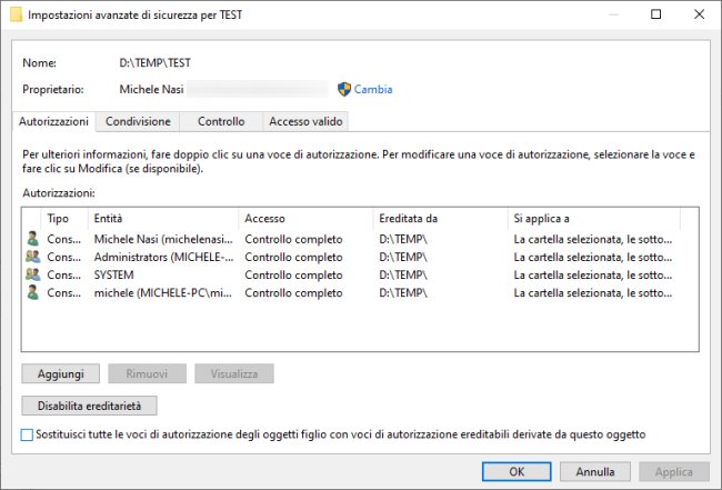 Windows e i permessi per l'accesso a file e cartelle: cosa sono i SID