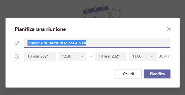 Come pianificare una riunione con Microsoft Teams