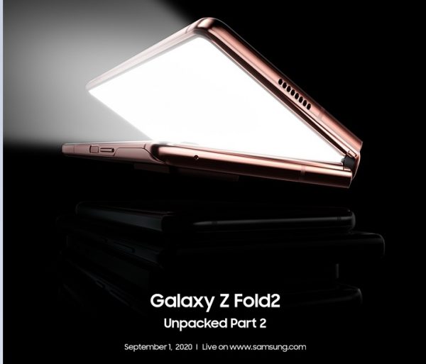 Galaxy Z Fold 2, presentazione il prossimo 1 settembre: i dettagli tecnici