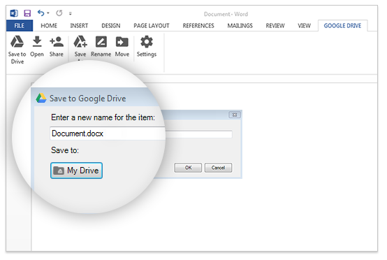 Aprire i documenti Google Drive con Microsoft Office