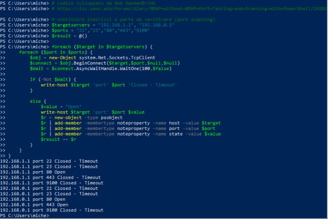 Port scan con PowerShell senza installare nulla: ecco come si fa