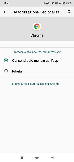 Quali app Android accedono alla posizione del dispositivo