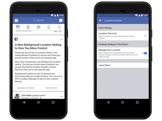 Facebook permette agli utenti di Android di disattivare la geolocalizzazione continua