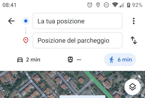 Trovare la posizione del parcheggio con Android