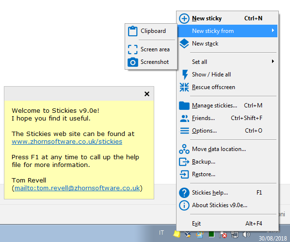 post it notes desktop windows 10