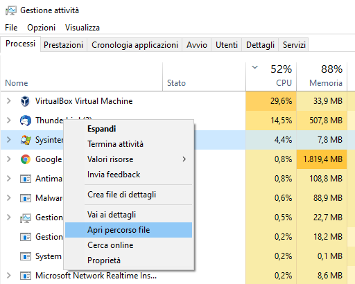 Scoprire a quale processo corrisponde una finestra aperta in Windows