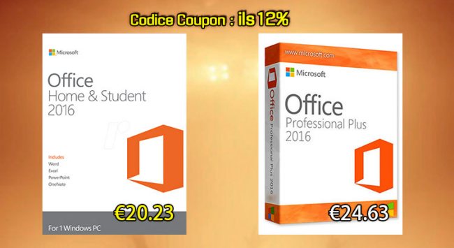 Product key Office 2016 a prezzo scontatissimo: meno di 25 euro