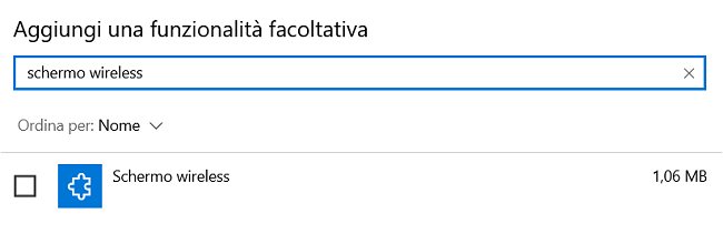 Proiezione su questo PC non più disponibile in Windows 10: come attivarla