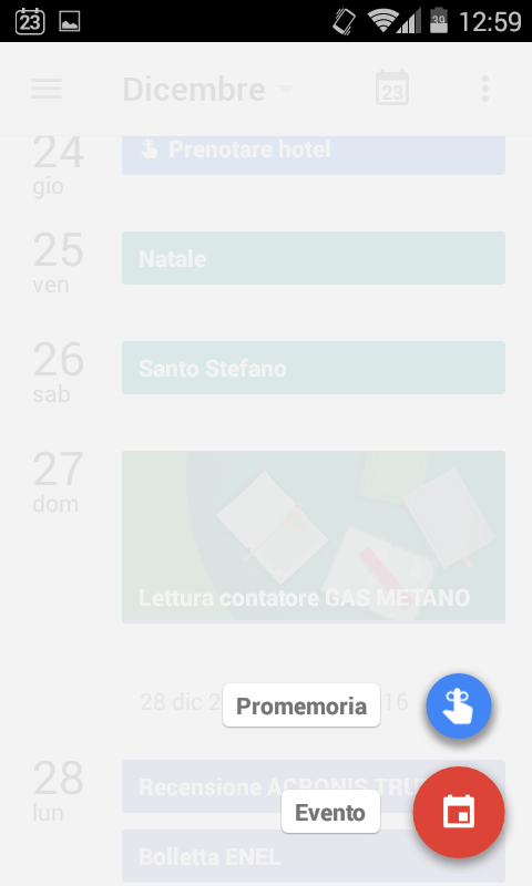 Promemoria su Android con Google Calendar