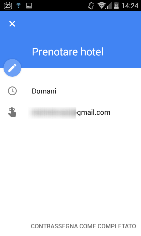 Promemoria su Android con Google Calendar